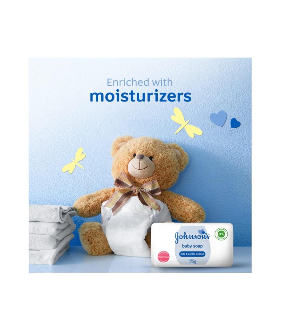 Johnson's Baby Soap, White  - 125g (5 + 1 Free)