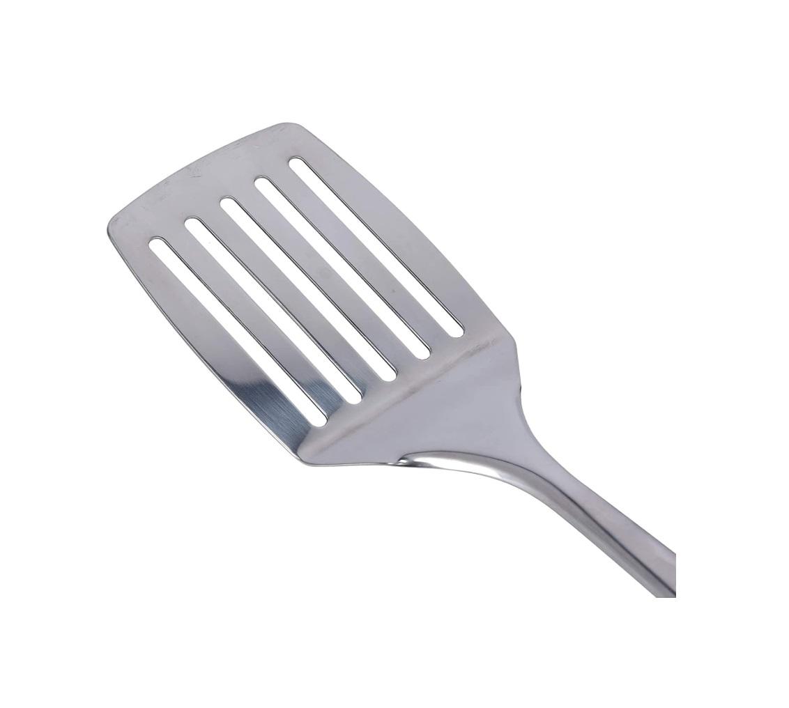 Royalford Stainless Steel Slotted Turner with Tube Handle, RF9850