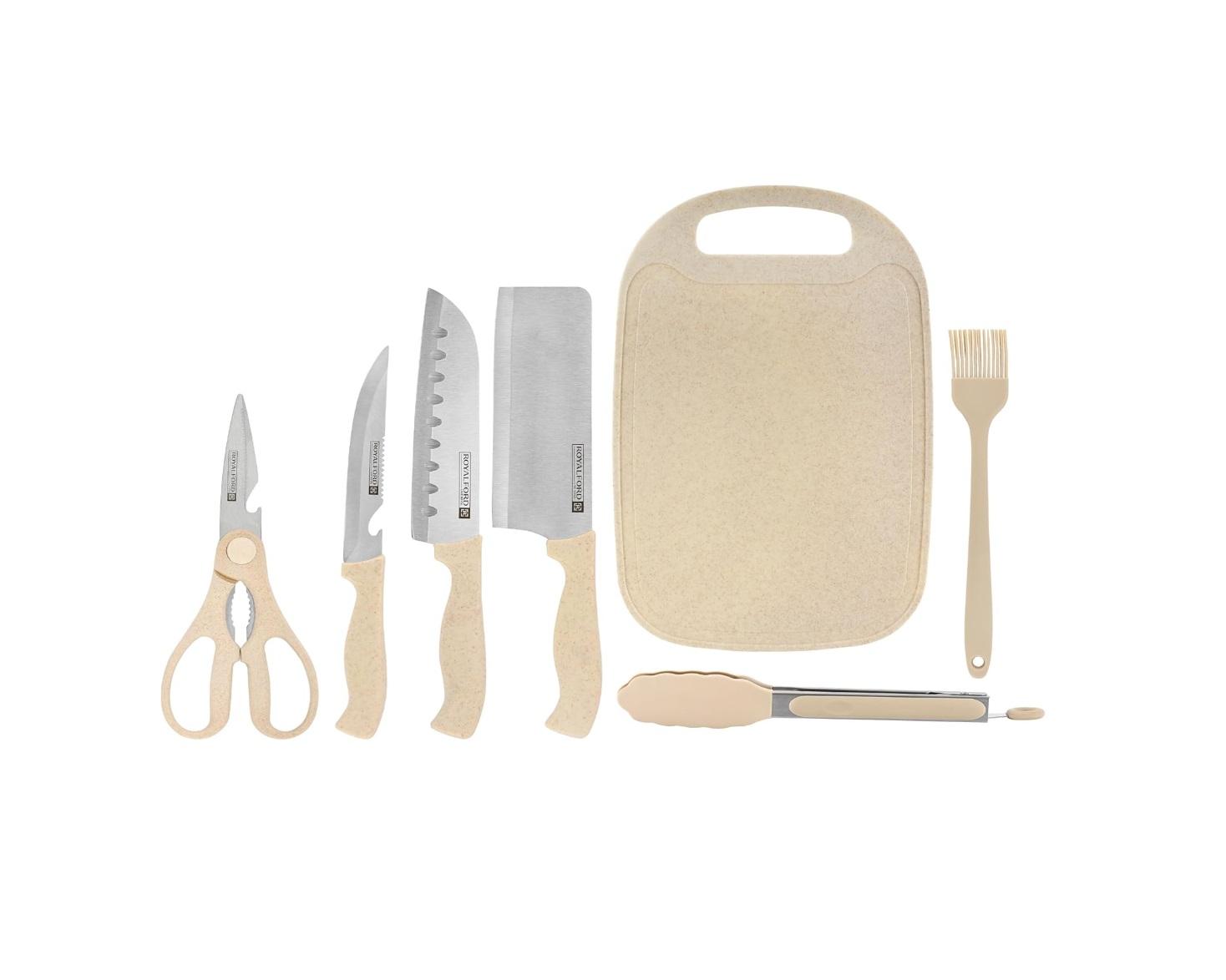 Royalford 6-Piece Kitchen Tools Set with Cutting Board, RF12471