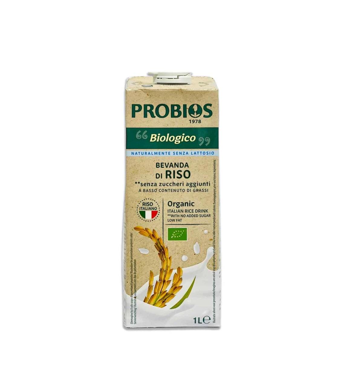 Probios Organic Rice Milk Drink Natural - 1 Liter