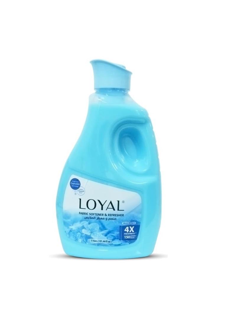 Loyal Fabric Softener, Blue Petals - 3000 ml