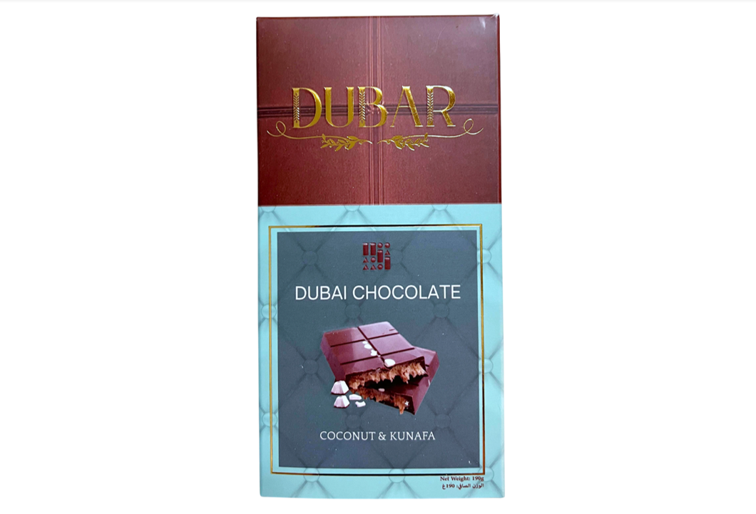 Dubar Dubai Chocolate, Coconut & Kunafa - 190g