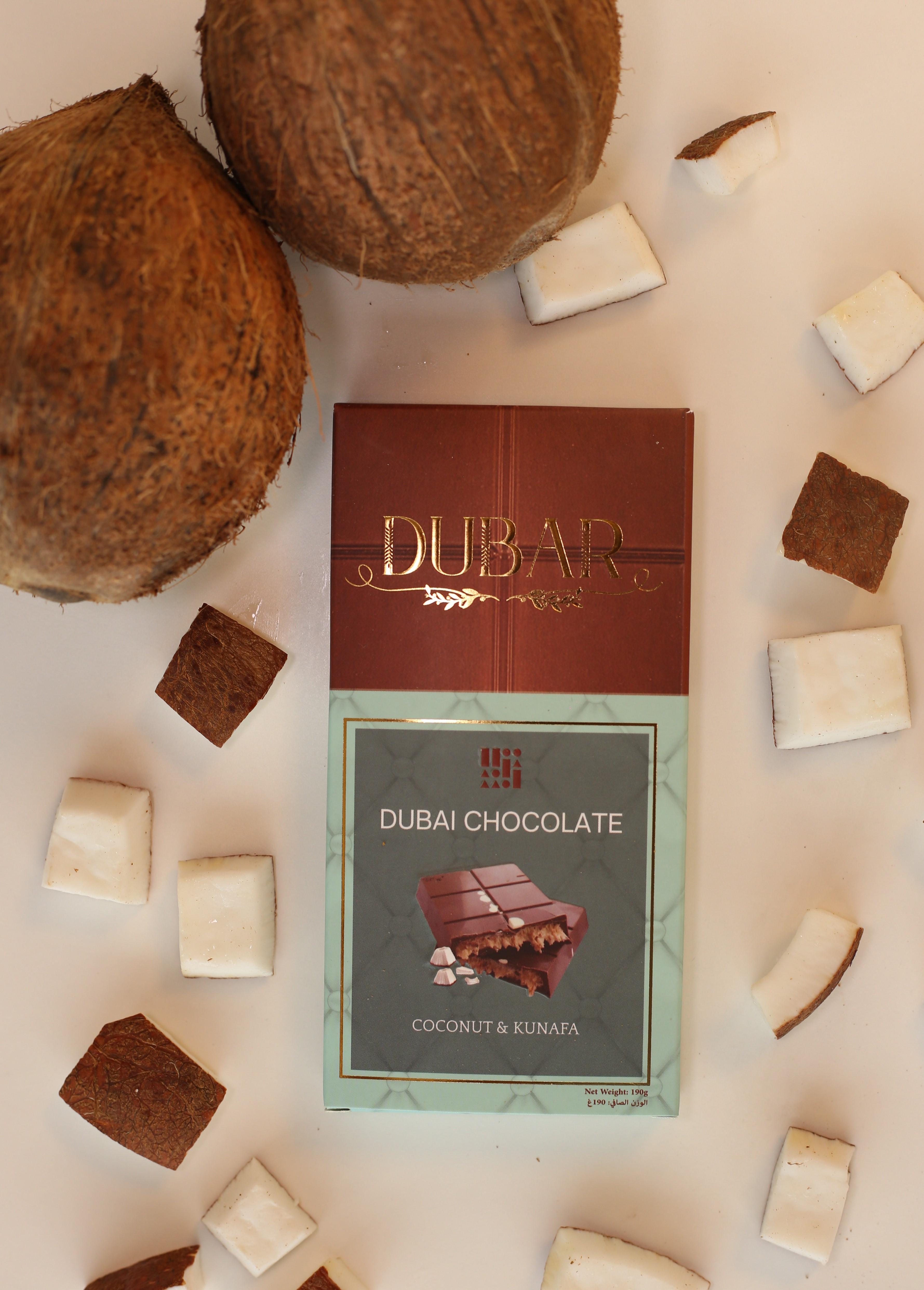 Dubar Dubai Chocolate, Coconut & Kunafa - 190g