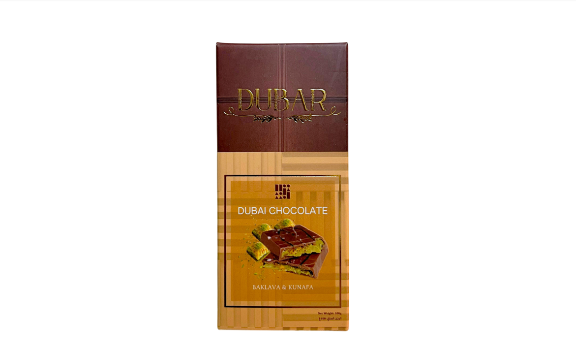 Dubar Dubai Chocolate, Baklava & Kunafa - 100g