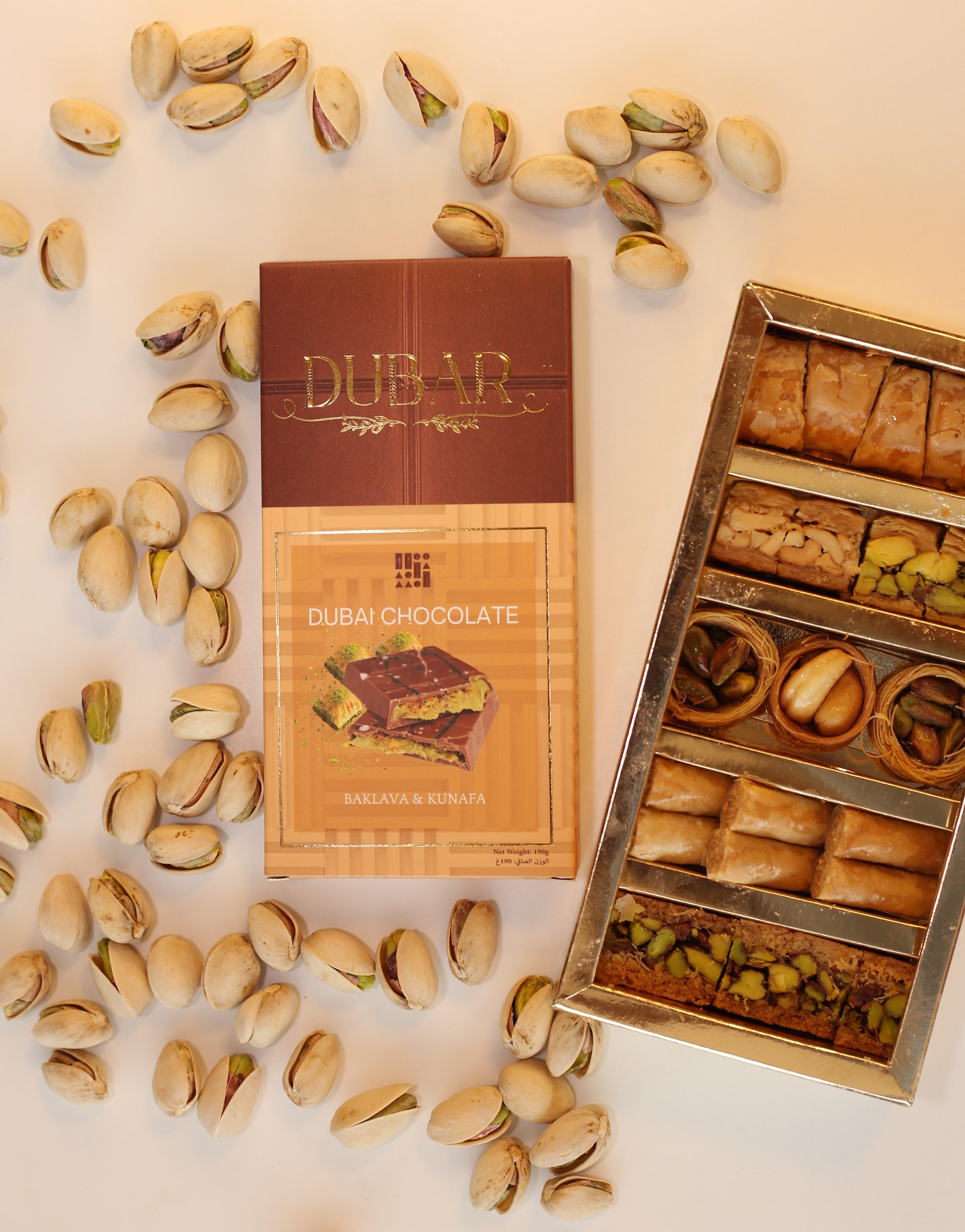 Dubar Dubai Chocolate, Baklava & Kunafa - 100g