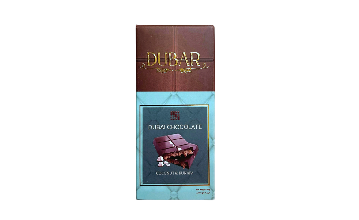 Dubar Dubai Chocolate, Coconut & Kunafa - 100g