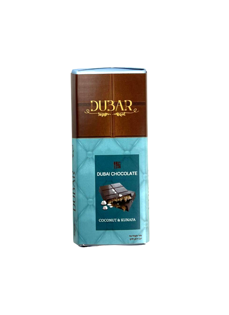 Dubar Dubai Chocolate, Coconut & Kunafa - 100g
