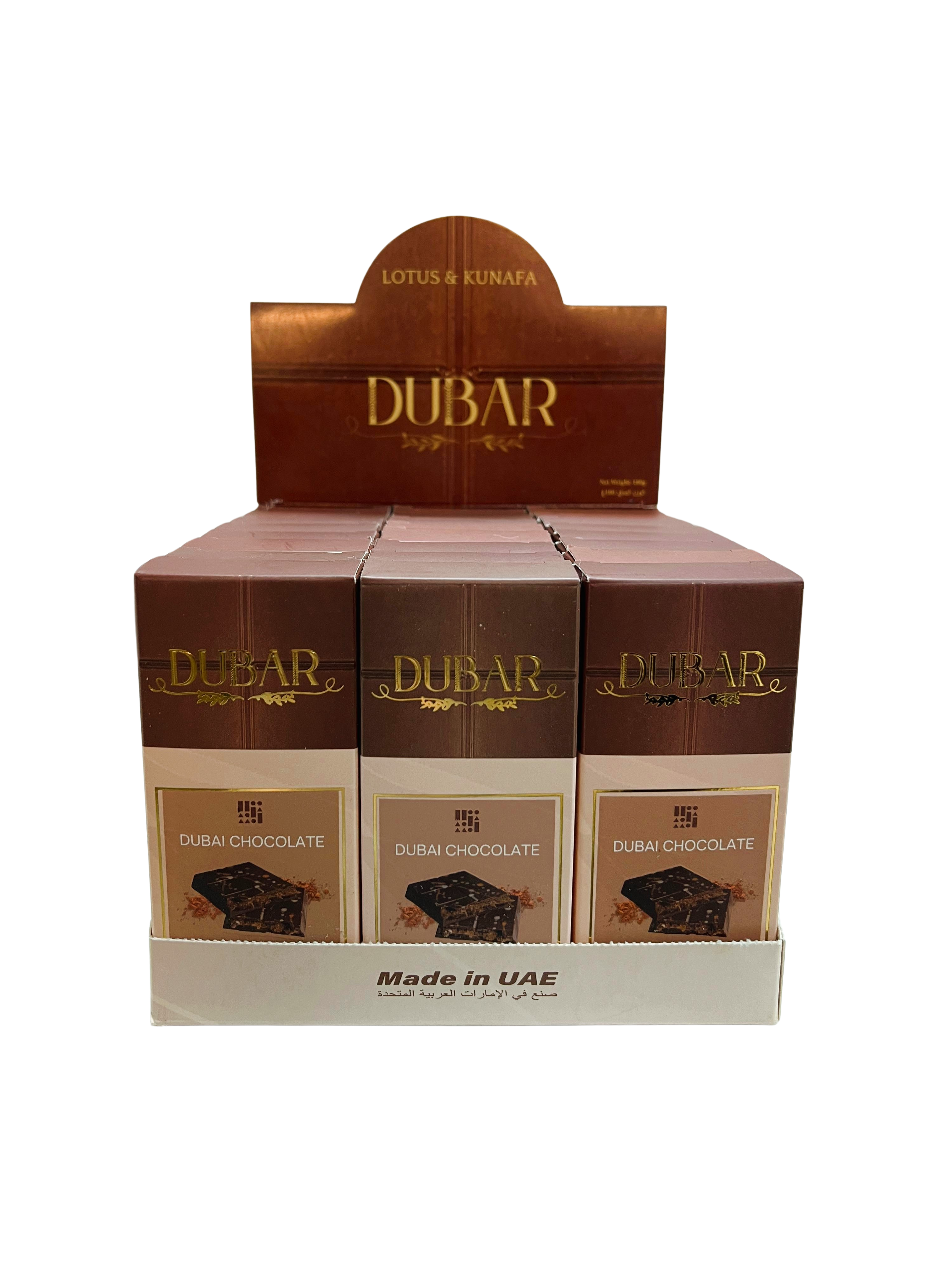 Dubar Dubai Chocolate, Caramelized Biscuit & Kunafa - 100g
