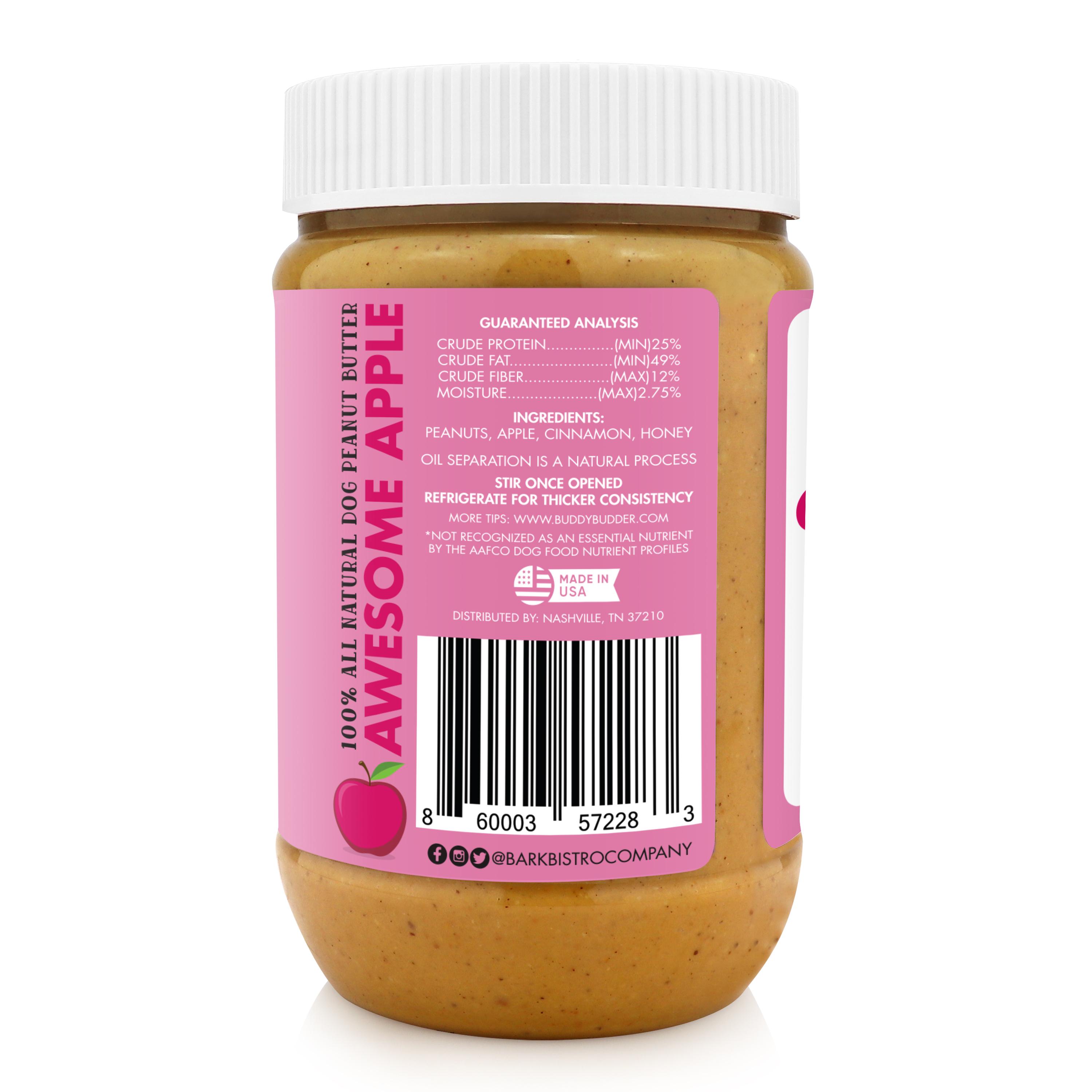 Bark Bistro, Awesome Apple Buddy Budder Dog Peanut Butter - 17 oz