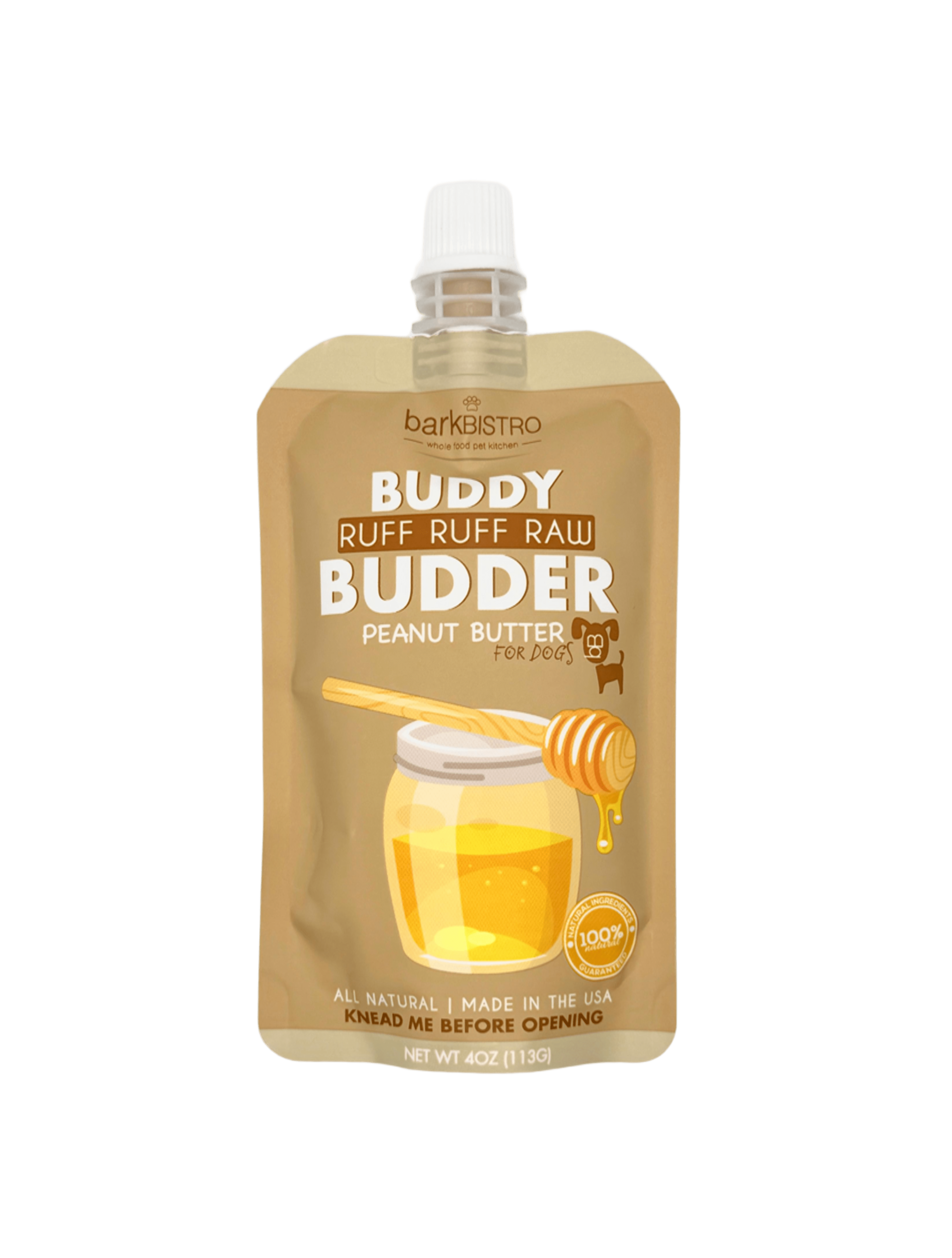 Bark Bistro, Ruff Ruff Raw Buddy Budder Squeeze Dog Peanut Butter - 4 oz