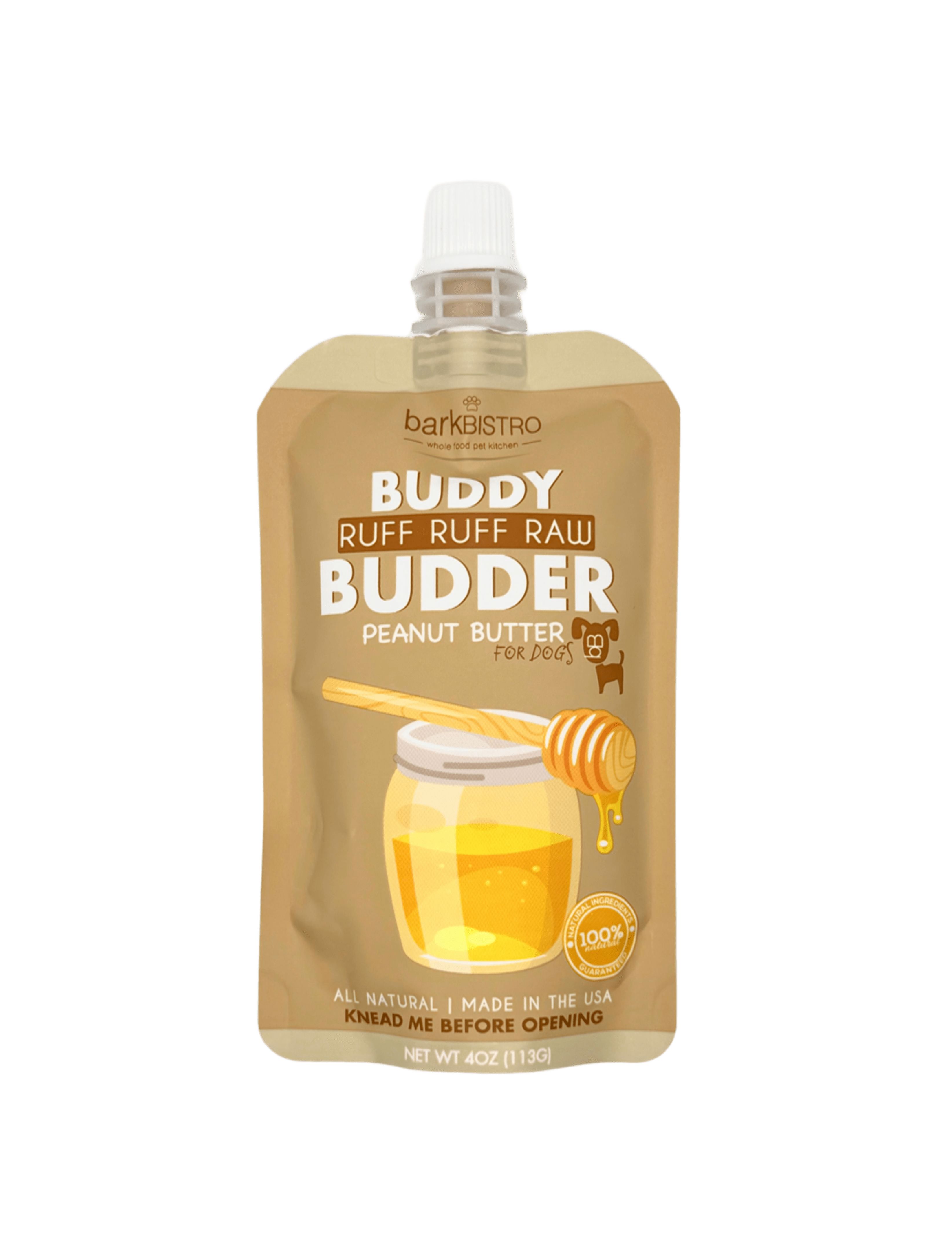 Bark Bistro, Ruff Ruff Raw Buddy Budder Squeeze Dog Peanut Butter - 4 oz
