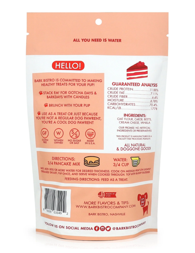 Bark Bistro, Red Velvet Pooch Pancakes - 14 oz