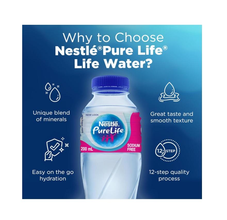 Nestle Pure Life Water - 600 ml x 12
