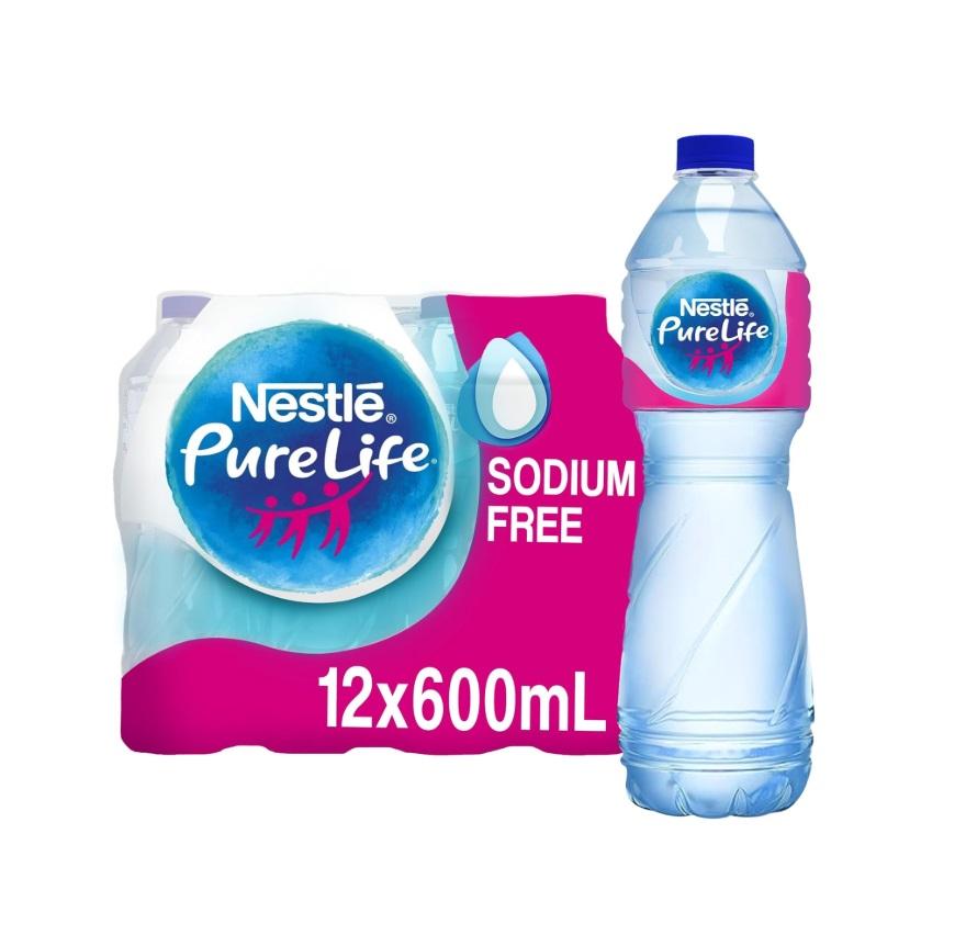 Nestle Pure Life Water - 600 ml x 12