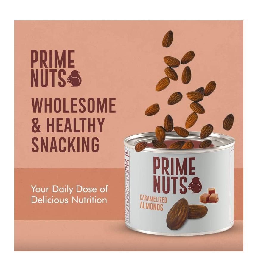 Prime Nuts, Caramelized Almond Tin - 125g x 24