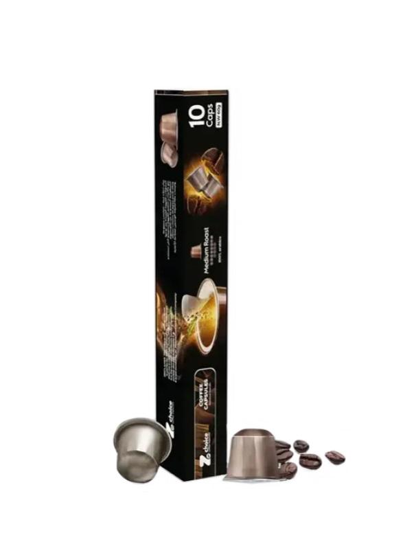 ZChoice Medium Roast Aluminum Nespresso Coffee Capsule, intensity 8 - 60g x 10