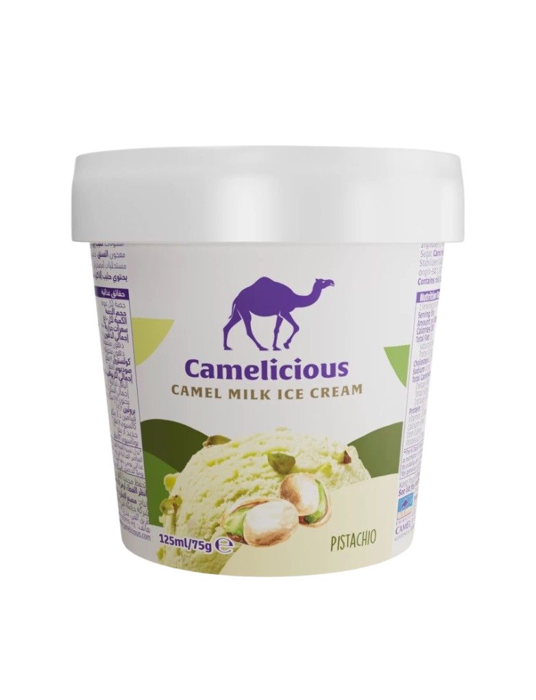 Camelicious Camel Milk Ice Cream, Pistachio - 125 ml