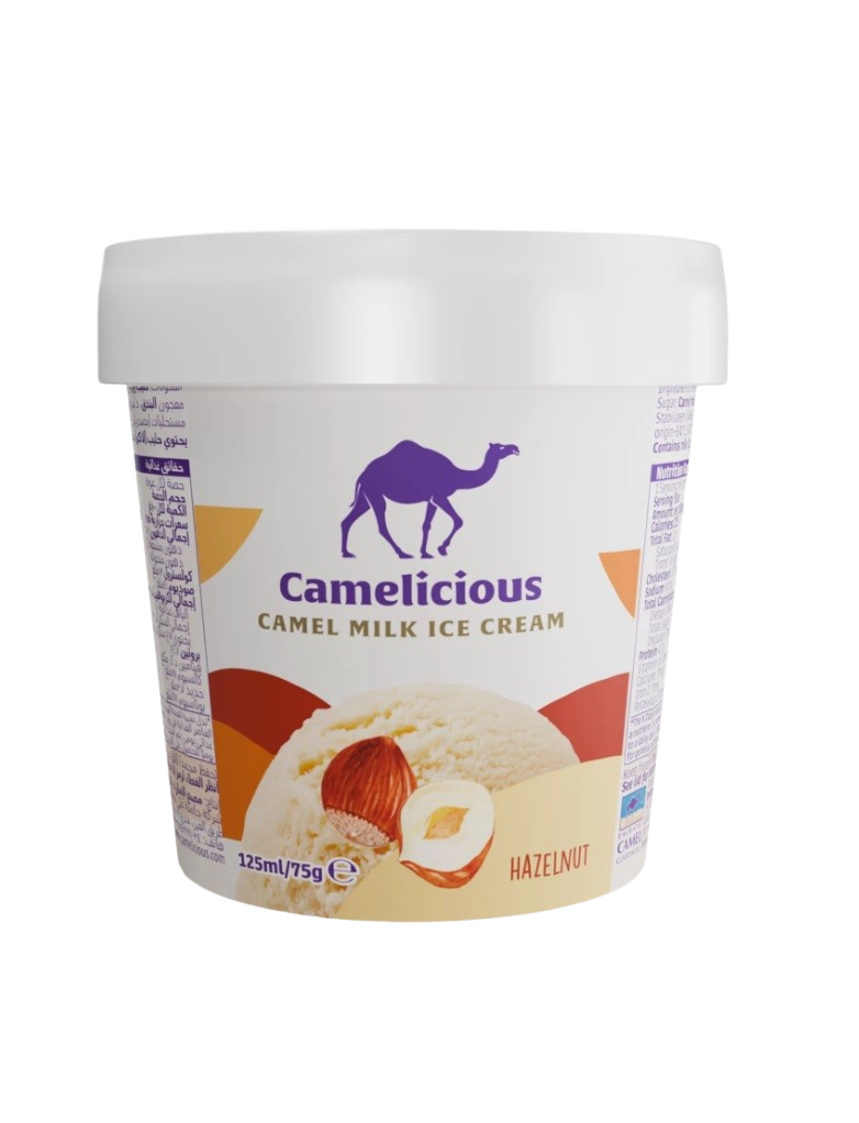 Camelicious Camel Milk Ice Cream, Hazelnut - 125 ml