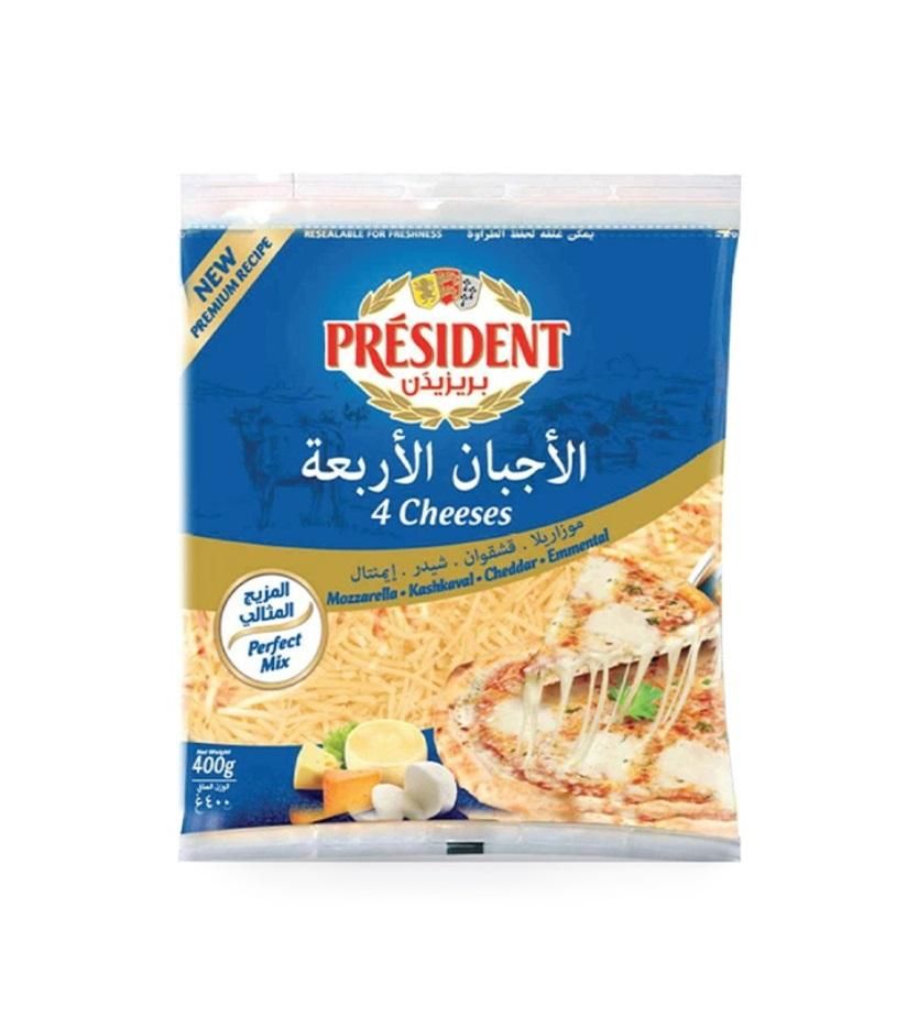 President Shredded 4 Cheeses - 400g