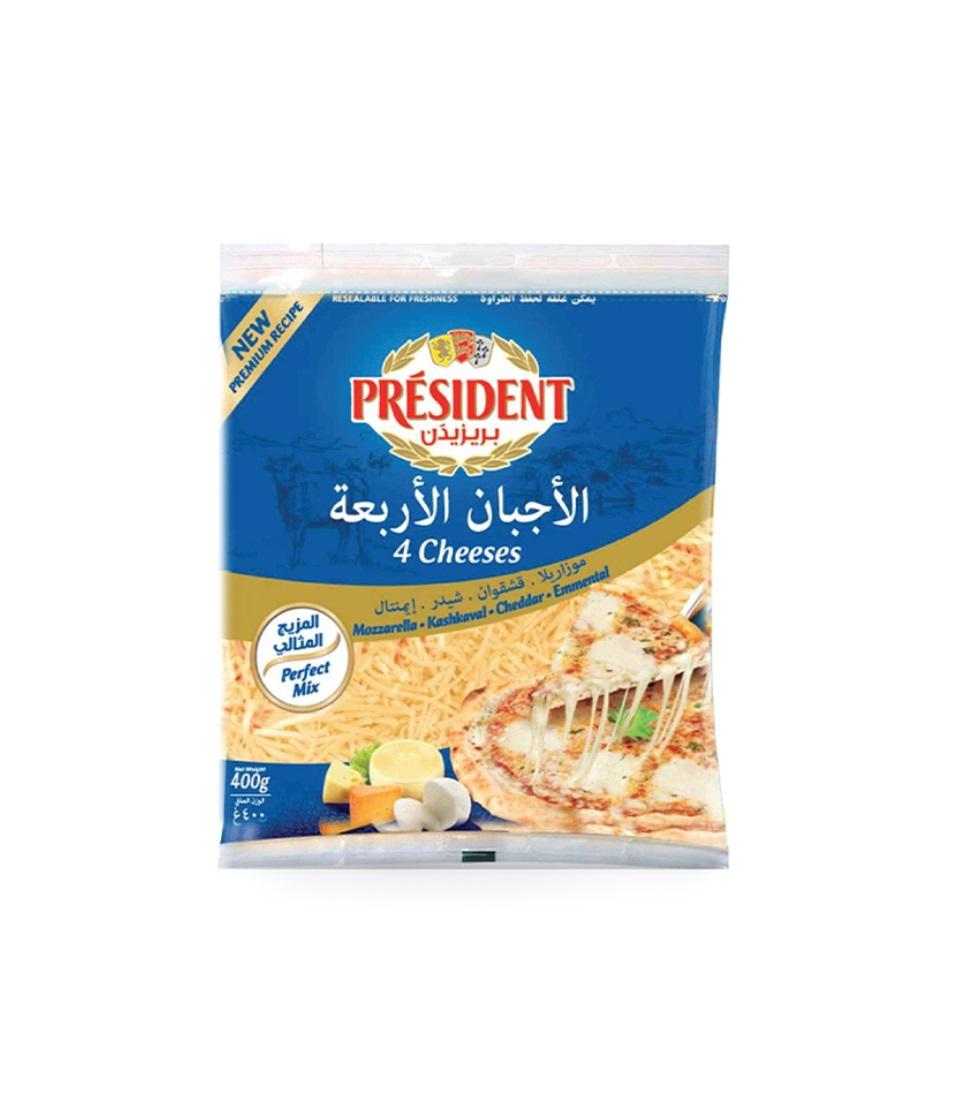 President Shredded 4 Cheeses - 400g