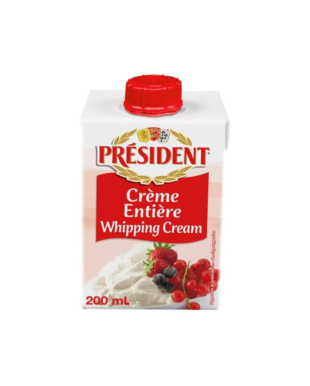 President Whipping Cream, UHT - 200 ml