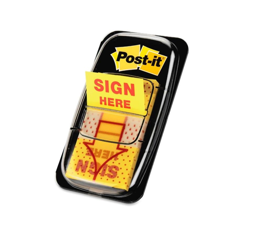 3M Sign Here, Sticky Note - 50 Pieces