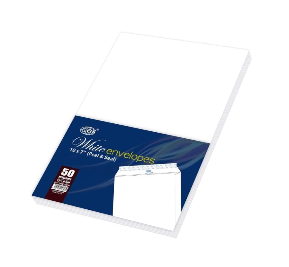 Envelope, White 10x7 Inches - 50 Pieces