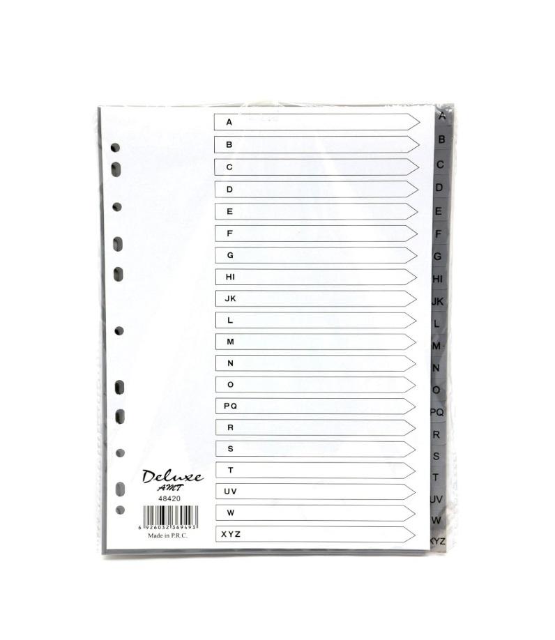 Divider PVC, A-Z A5, Gray - 25 Sets
