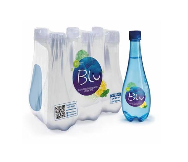 Blu Lemon Mint Sparkling Water - 500 ml x 6
