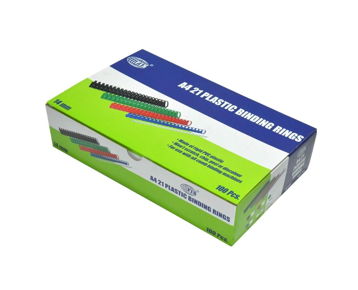 Plastic Binding Rings, 14mm - 100 Pieces