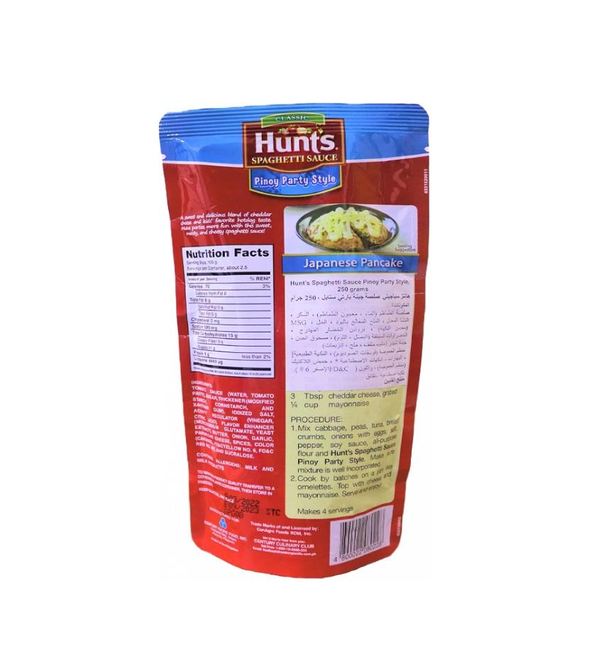 Hunts Classic Spaghetti Sauce, Pinoy Party Style - 250g