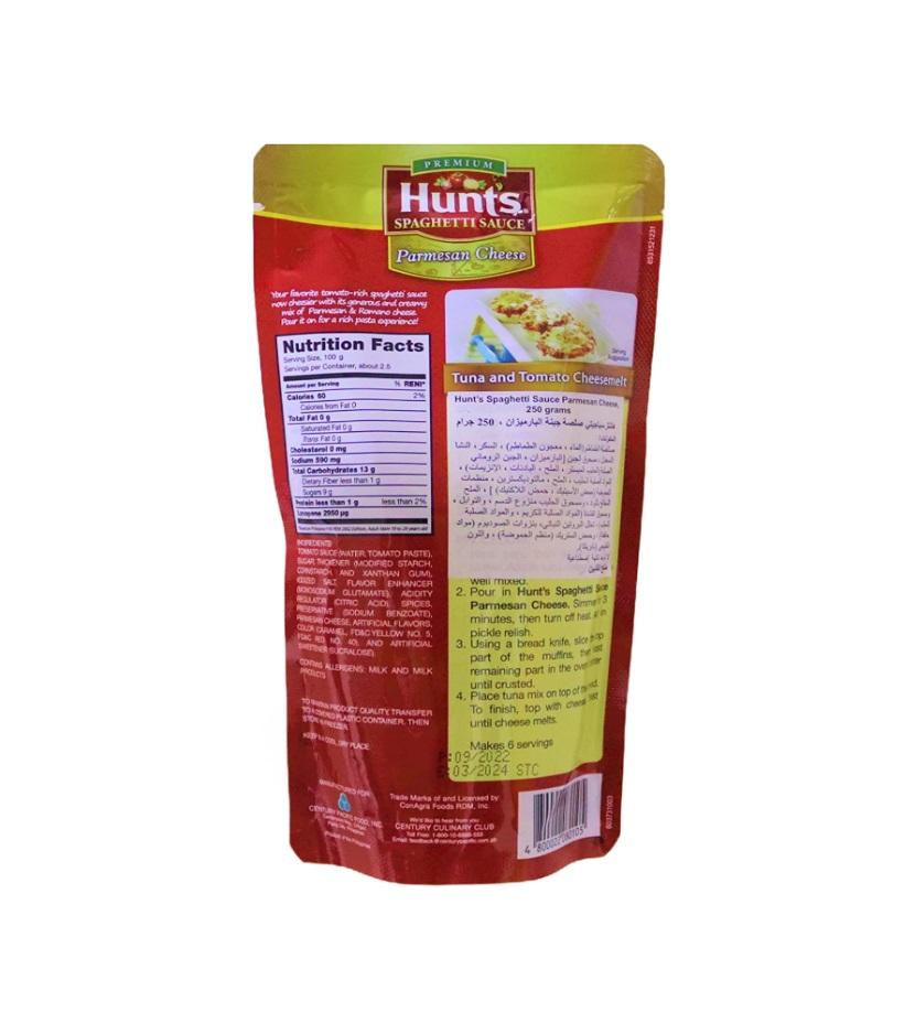 Hunts Premium Spaghetti Sauce, Parmesan Cheese - 250g