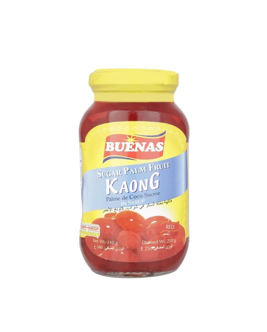 Buenas Sugar Palm Fruit, Kaong in Syrup, Red - 340g