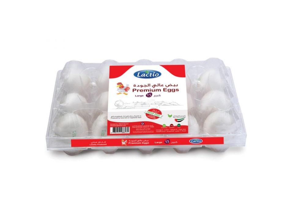 Lactio Premium Eggs, Large - 15 pcs