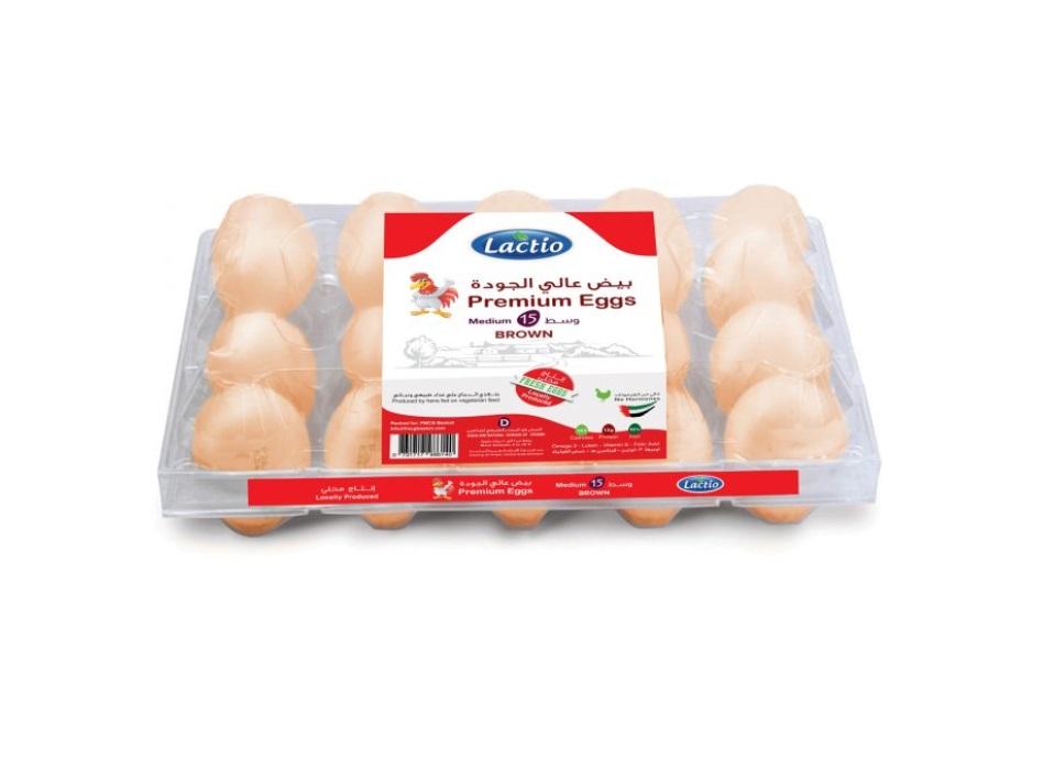 Lactio Premium Eggs, Medium Brown - 15 pcs