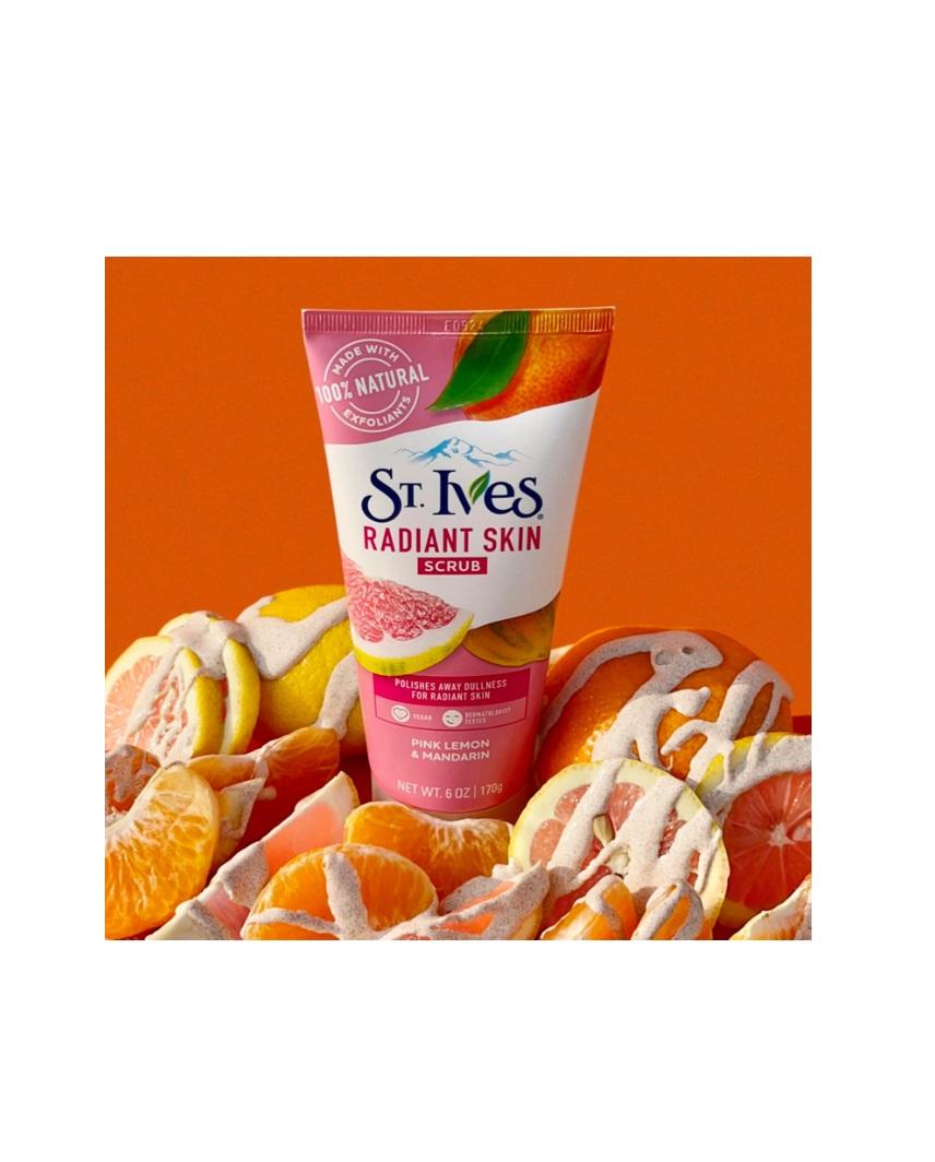 St. Ives Radiant Skin Pink Lemon & Mandarin Orange Face Scrub - 170g