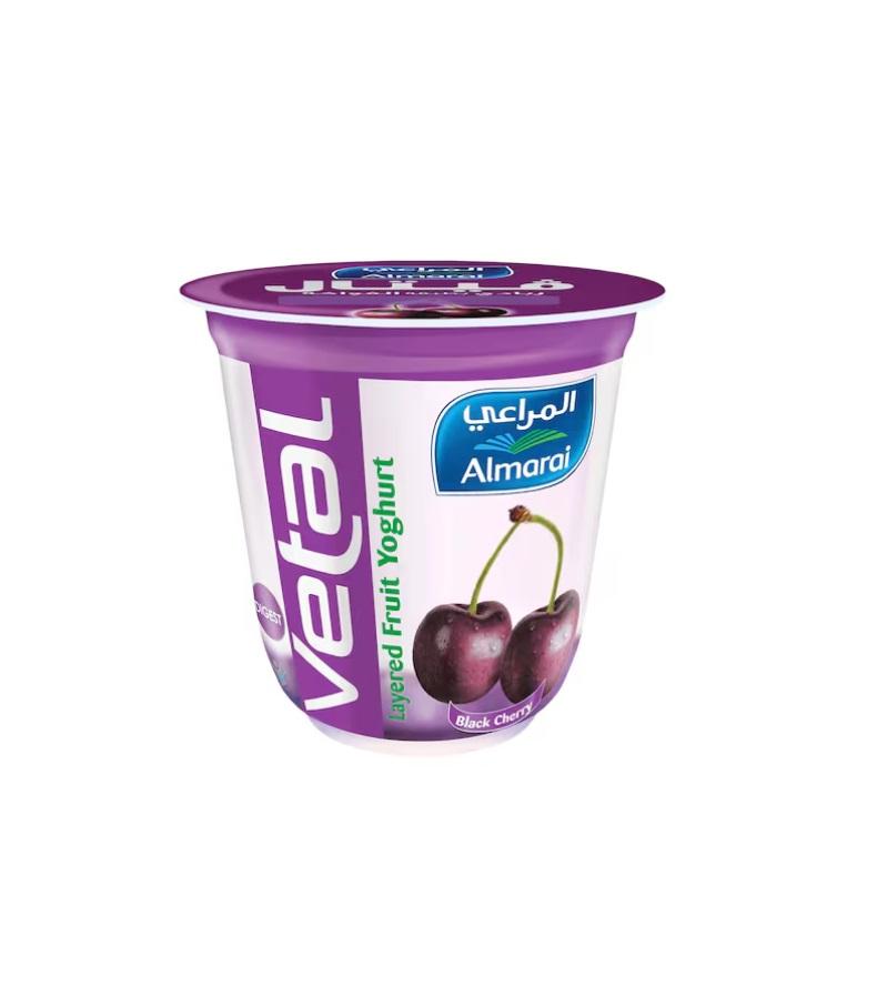 Almarai Vetal Layered Black Cherry Yogurt - 140g