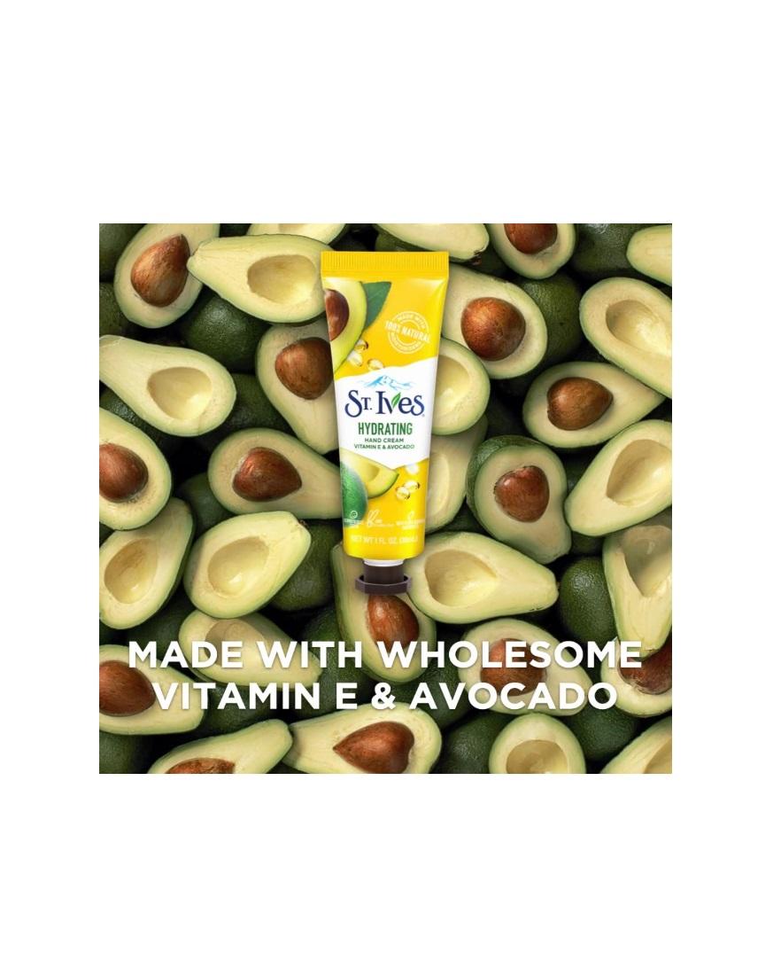 St. Ives Hydrating Hand Cream with Vitamin E & Avocado - 30 ml