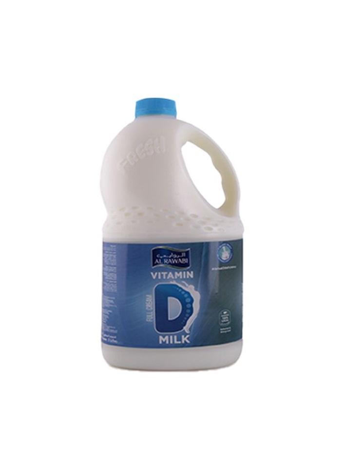 Al Rawabi Vitamin D Full Cream Fresh Milk - 2 Liter