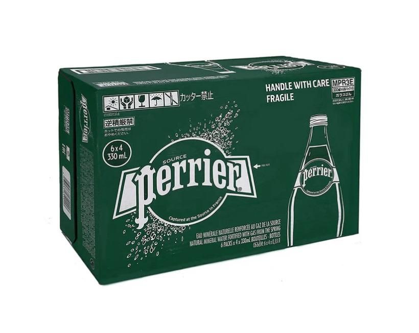 Perrier Sparkling Mineral Water - 330 ml x 24