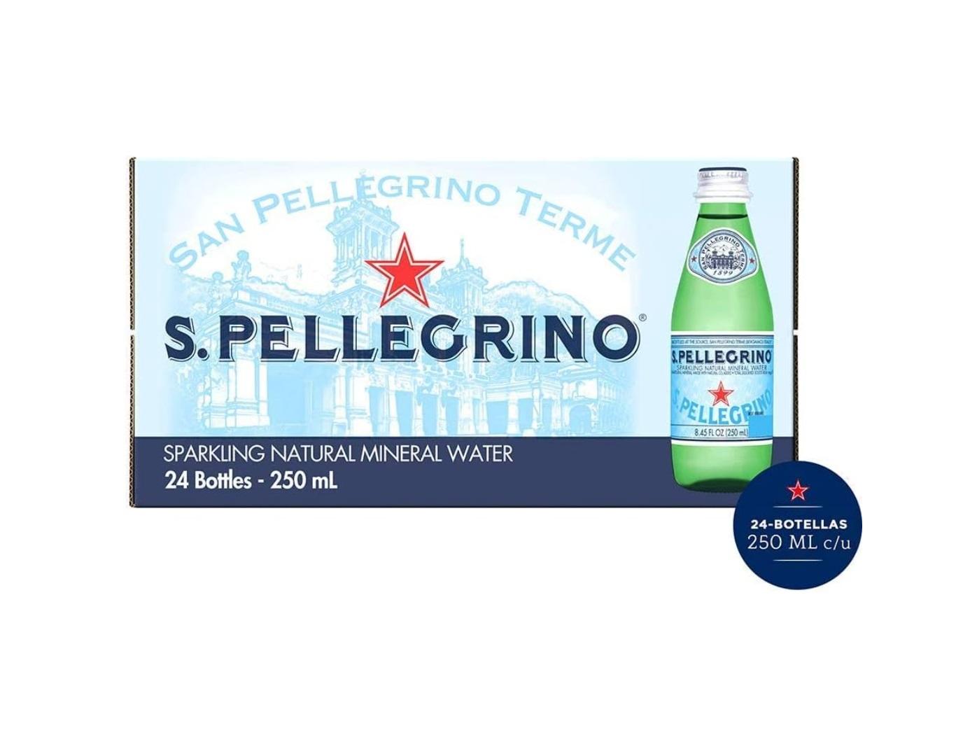San Pellegrino Sparkling Water, Glass Bottle - 250 ml x 24