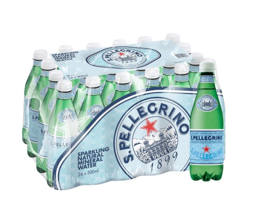 San Pellegrino Sparkling Water, PET Bottle - 500 ml x 24