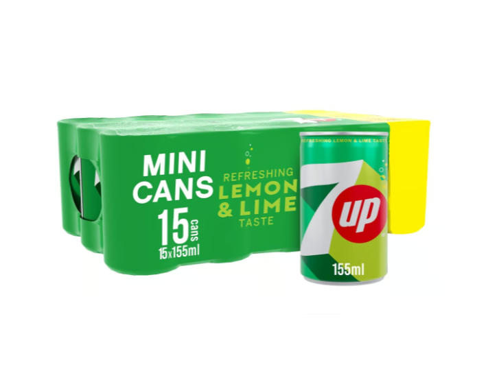 7Up Regular, Can - 155 ml x 15