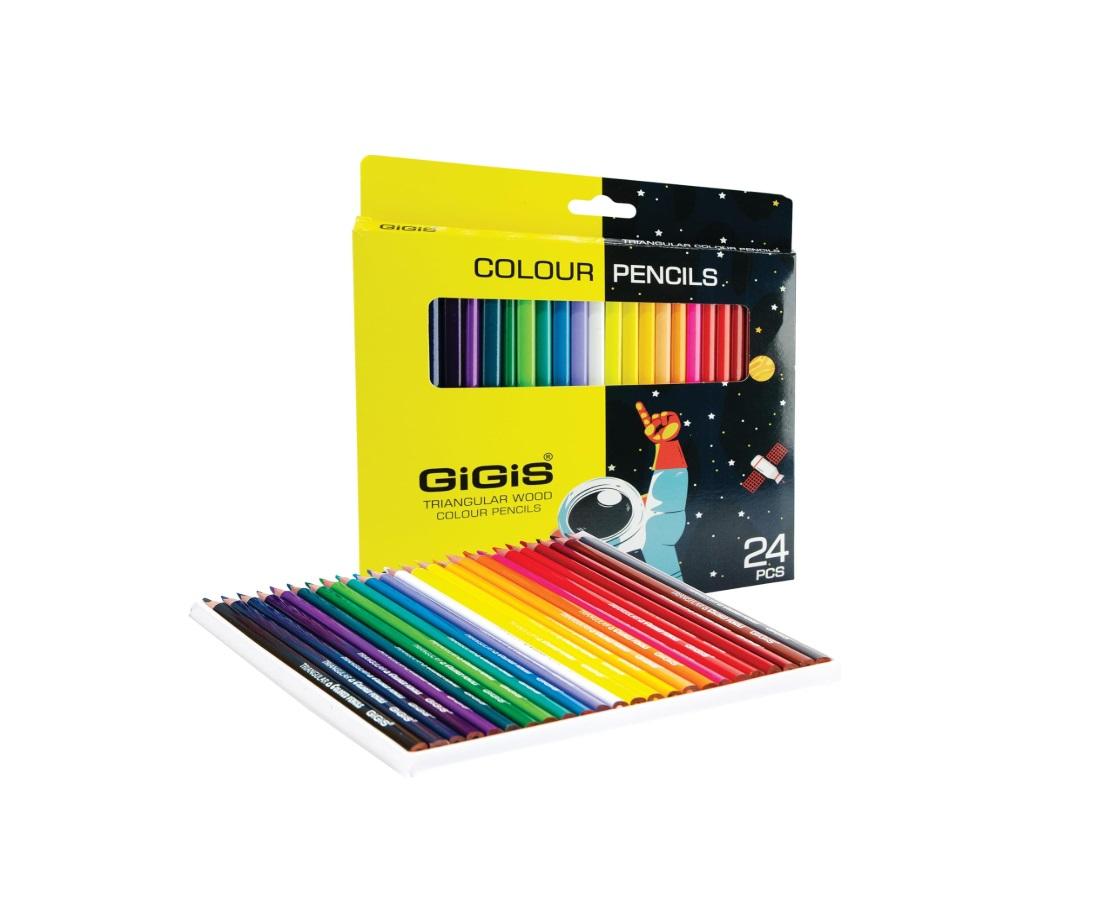 GIGIS Color Pencil (G-2947), 7 inches - Pack of 24