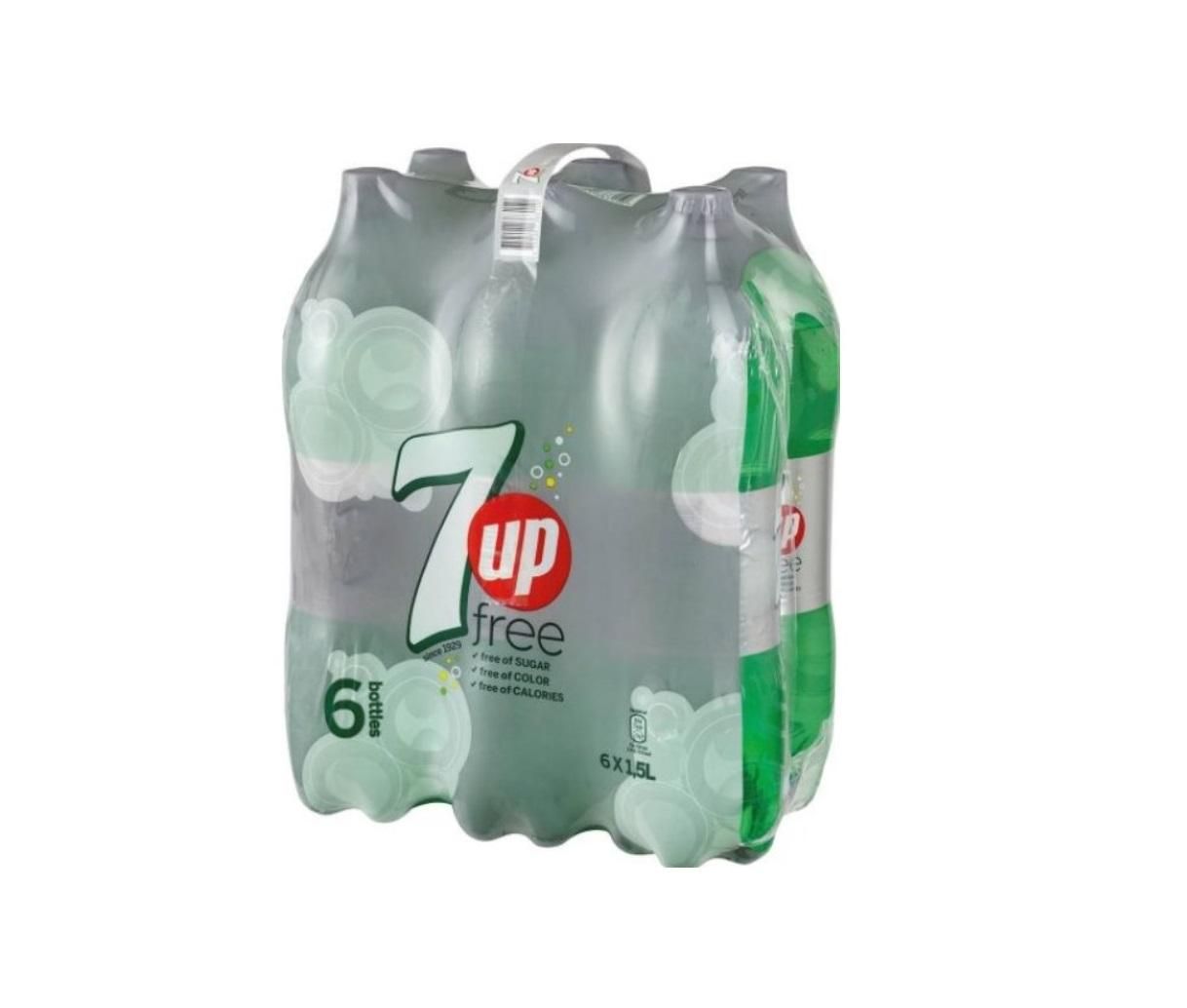 7Up Zero Sugar Softdrink, PET Bottle - 1.5 Liter x 6