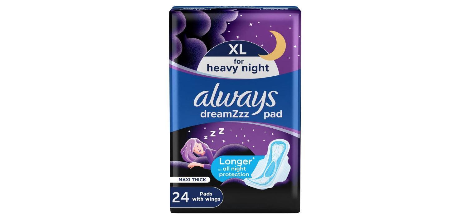 Always Cool & Dry Maxi Thick, Night Sanitary Pads, 24 pads