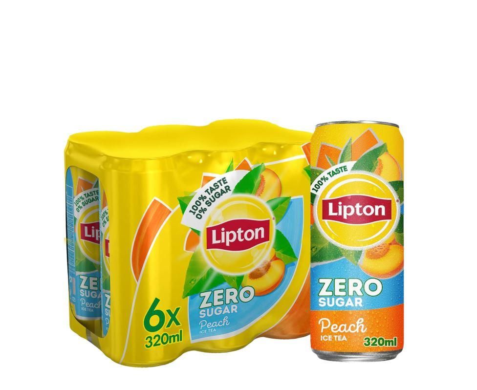 Lipton Iced Tea Peach Zero, Can - 320 ml