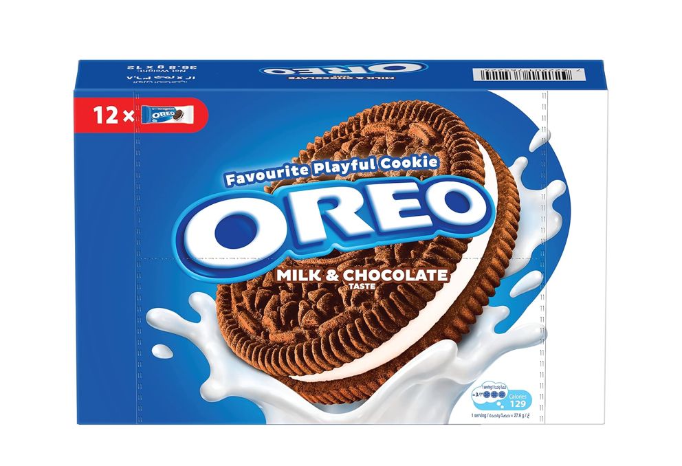 Oreo Milk and Chocolate Cookies - 36.8g (Pack of 12)