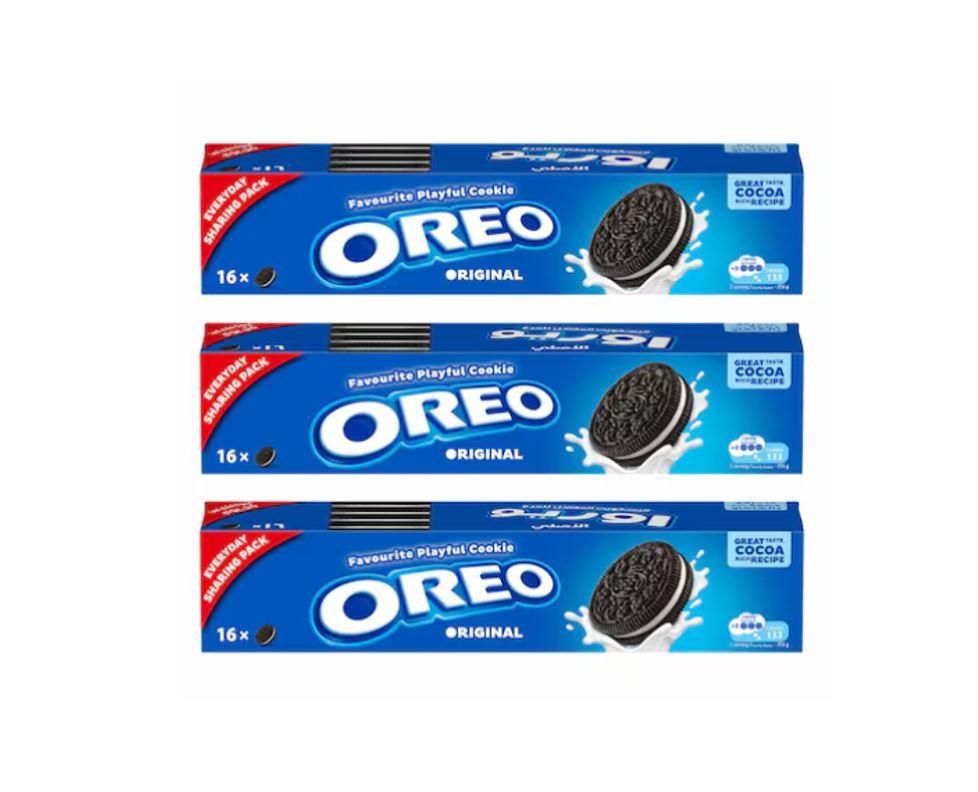 Oreo Original Cookies Roll Pack - 147.2g (Pack of 3)