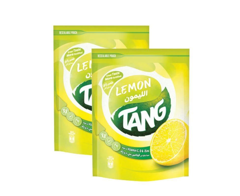 Tang Lemon Flavoured Drinking Powder - 375g (Pack of 2)